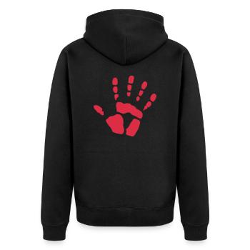 Main - Veste à capuche bio Premium Unisexe - noir - Dos - Nico (187cm)