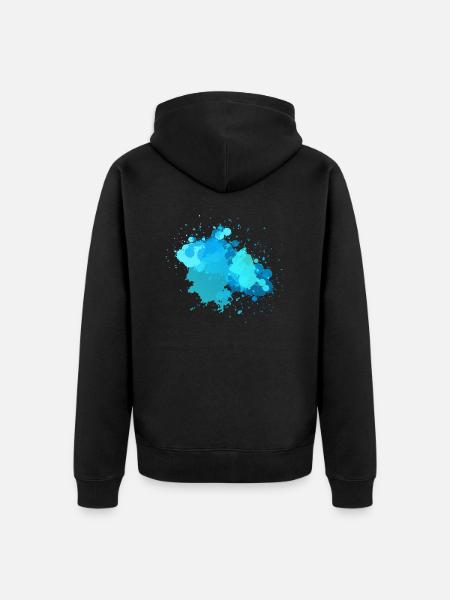 Aquarelle Splash - Veste à capuche bio Premium Unisexe - noir