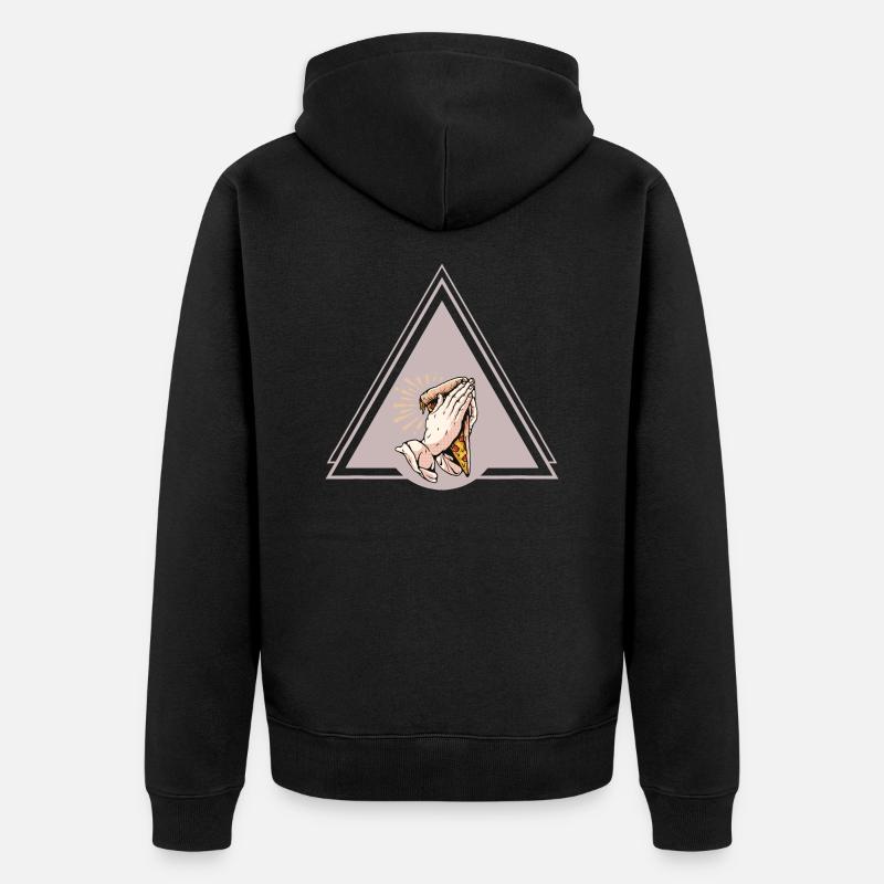 Priez pour la pizza - Veste à capuche bio Premium Unisexe - noir