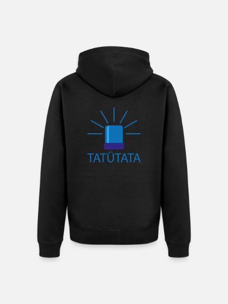 tatütata2 - Unisex Premium Bio Zip Hoodie - Schwarz