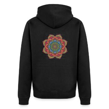 Mandala - Veste à capuche bio Premium Unisexe - noir - Dos - Nico (187cm)