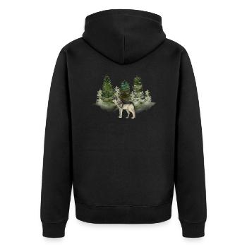 Wolf - Veste à capuche bio Premium Unisexe - noir - Dos - Nico (187cm)