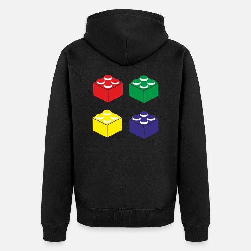 BRICK4C - Veste à capuche bio Premium Unisexe - noir