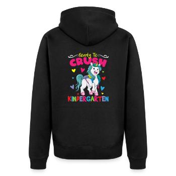 Ready To Crush Kindergarten Pre-K School Unicorn - Veste à capuche bio Premium Unisexe - noir - Dos - Nico (187cm)