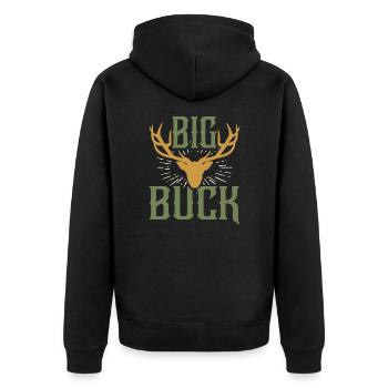 Big Buck Father Son Matching Hunting Gift - Veste à capuche bio Premium Unisexe - noir - Dos - Nico (187cm)