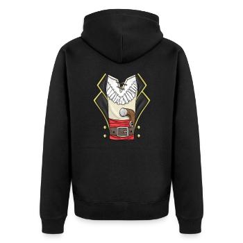 Piraten Kostüm Fasching Karneval Seeräuber Kapitän - Unisex Premium Organic Zip Hoodie - black - Back - Nico (187cm)
