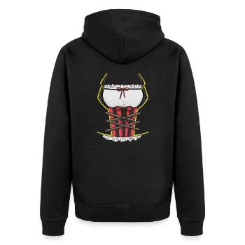 Kostüm Piraten Braut Seeräuber Fasching Karneval - Unisex Premium Organic Zip Hoodie - black - Back - Nico (187cm)