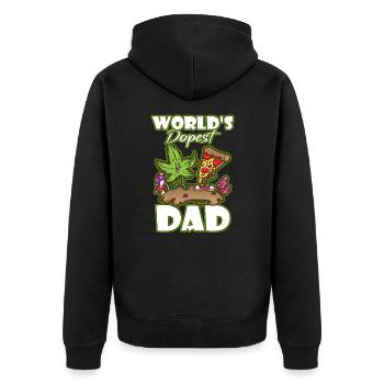 Le papa le plus dopé du monde - Veste à capuche bio Premium Unisexe - noir - Dos - Nico (187cm)