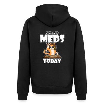 J’ai pris mes médicaments aujourd’hui - Veste à capuche bio Premium Unisexe - noir - Dos - Nico (187cm)