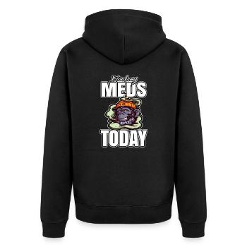 I Took My Meds Today - Unisex Premium Bio Zip Hoodie - Schwarz - Hinten - Nico (187cm)