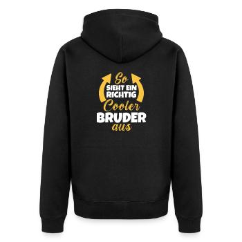 Voici à quoi ressemble un frère vraiment cool - Veste à capuche bio Premium Unisexe - noir - Dos - Nico (187cm)