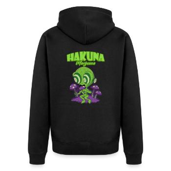 Hakuna Marijuana Drôle De Weed Fumer Pothead THC - Veste à capuche bio Premium Unisexe - noir - Dos - Nico (187cm)