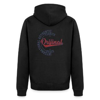 Düzce - Veste à capuche bio Premium Unisexe - noir - Dos - Nico (187cm)