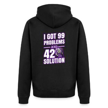 J’ai eu 99 problèmes et 420 solutions Cannabis Weed - Veste à capuche bio Premium Unisexe - noir - Dos - Nico (187cm)