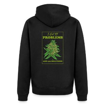 J’ai eu 99 problèmes et 420 solutions Cannabis Weed - Veste à capuche bio Premium Unisexe - noir - Dos - Nico (187cm)