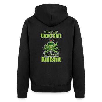 Inhaler la bonne merde expirer la connerie 420 Weed - Veste à capuche bio Premium Unisexe - noir - Dos - Nico (187cm)
