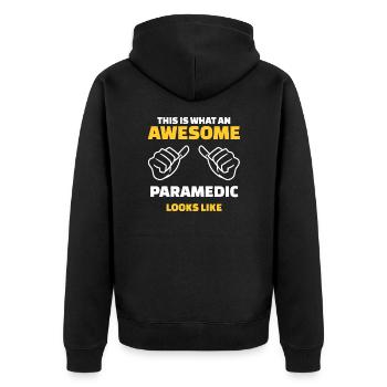 Voici à quoi ressemble un ambulancier paramédical génial - Veste à capuche bio Premium Unisexe - noir - Dos - Nico (187cm)