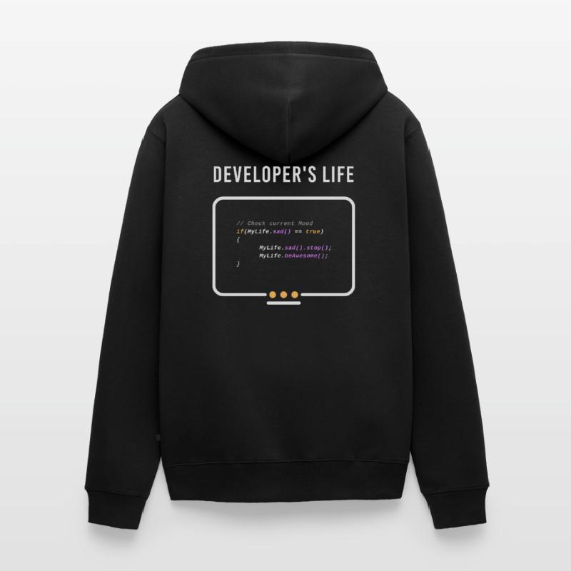 Nerd Entwickler Informatik Programmierer Developer Unisex Premium Bio Zip Hoodie