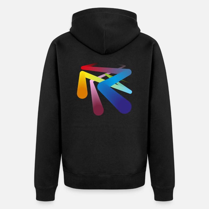 Pipelines de couleurs - Veste à capuche bio Premium Unisexe - noir