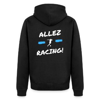 Football Allez racing club de Strasbourg - Veste à capuche bio Premium Unisexe - noir - Dos - Nico (187cm)
