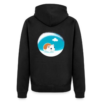Mignon Dessin Animé Hamster Love Pet 15 - Veste à capuche bio Premium Unisexe - noir - Dos - Nico (187cm)