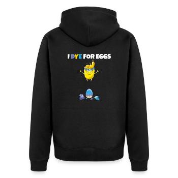 I Dye For Eggs Painting Easter Eggs Rabbit - Unisex Premium Bio Zip Hoodie - Schwarz - Hinten - Nico (187cm)