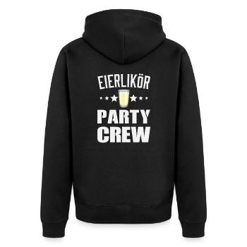 Eierlikör Party Crew Saufen Party - Unisex Premium Bio Zip Hoodie - Schwarz - Hinten - Nico (187cm)