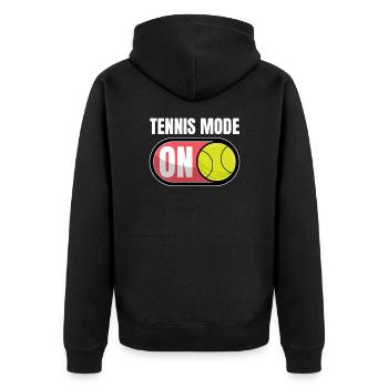 Mode de tennis sur Entraîneur de tennis Dictons de joueurs de tennis - Veste à capuche bio Premium Unisexe - noir - Dos - Nico (187cm)
