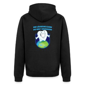 Drôles de dictons dentisterie dentisterie idée cadeau - Veste à capuche bio Premium Unisexe - noir - Dos - Nico (187cm)