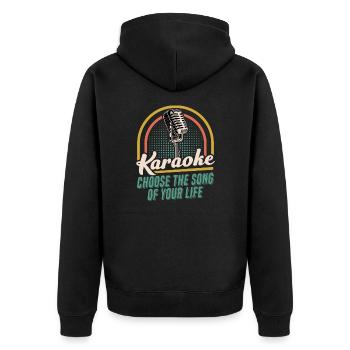 Karaoké Chanteur Chanteur Musicien Karaoké Party - Veste à capuche bio Premium Unisexe - noir - Dos - Nico (187cm)