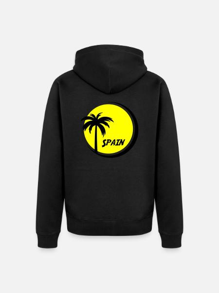 spain - Unisex Premium Bio Zip Hoodie - Schwarz