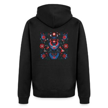 Vintage snakes - Unisex Premium Organic Zip Hoodie - black - Back - Nico (187cm)