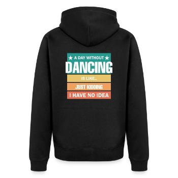 Dancing Dance Music - Unisex Premium Organic Zip Hoodie - black - Back - Nico (187cm)
