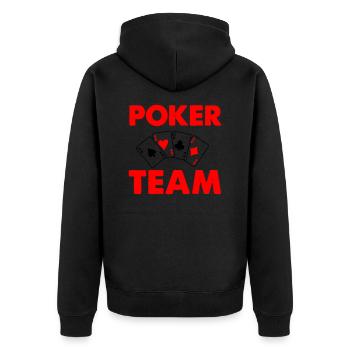 Équipe de poker - Veste à capuche bio Premium Unisexe - noir - Dos - Nico (187cm)