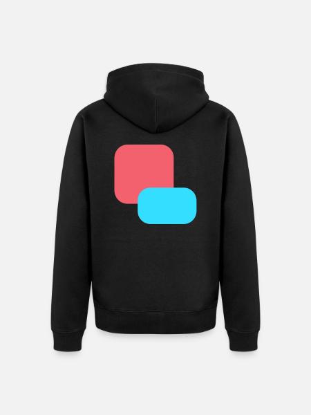 Vierecken - Unisex Premium Bio Zip Hoodie - Schwarz