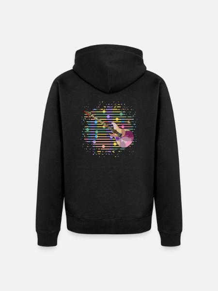 Guitar - Unisex Premium Organic Zip Hoodie - black