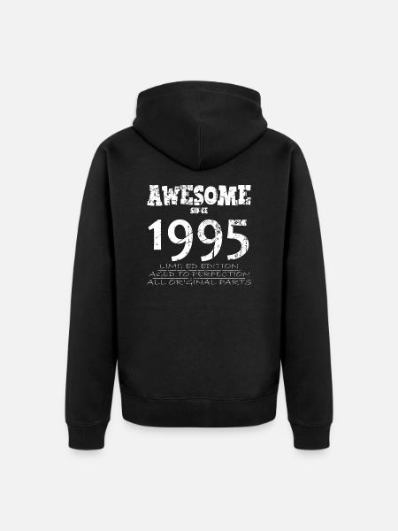 1995 - Legendary 29th Anniversary - Unisex Premium Organic Zip Hoodie - black