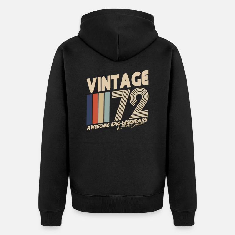 1972 - Veste à capuche bio Premium Unisexe - noir