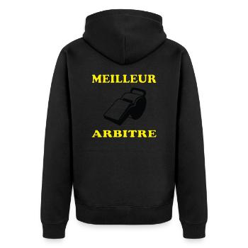 Meilleur arbitre - Veste à capuche bio Premium Unisexe - noir - Dos - Nico (187cm)