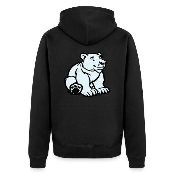 Ours polaire - Veste à capuche bio Premium Unisexe - noir - Dos - Nico (187cm)