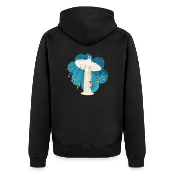 Chain Carousel Vintage Retro Nostalgia - Unisex Premium Organic Zip Hoodie - black - Back - Nico (187cm)