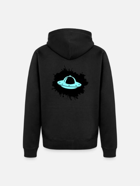 Blobs d’OVNI - Veste à capuche bio Premium Unisexe - noir