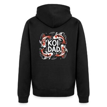 Fier amateur de carpes koï avec style - Veste à capuche bio Premium Unisexe - noir - Dos - Nico (187cm)