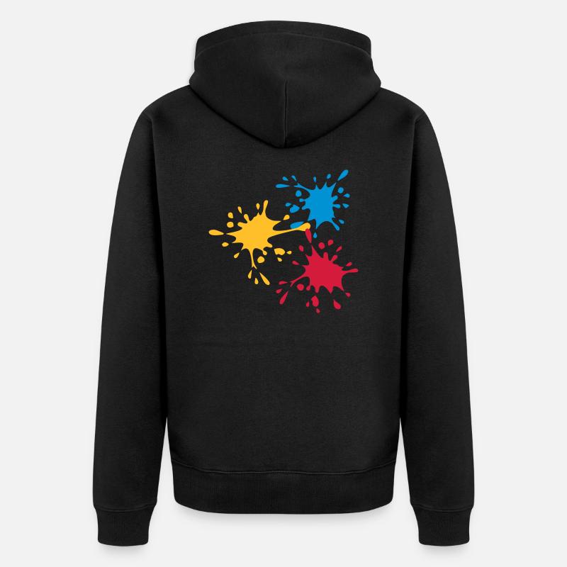 Farbe - Unisex Premium Bio Zip Hoodie - Schwarz