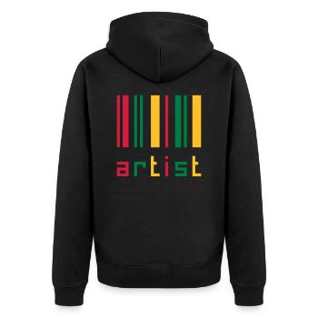Art / Artist / Painting / Design / Music / Kunst - Unisex Premium Organic Zip Hoodie - black - Back - Nico (187cm)