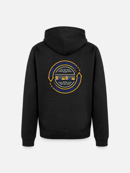 Time Travelers (Song) - Unisex Premium Organic Zip Hoodie - black