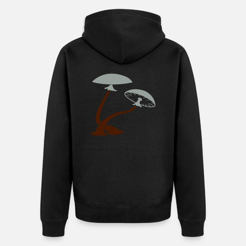 pilze_02 - Veste à capuche bio Premium Unisexe - noir
