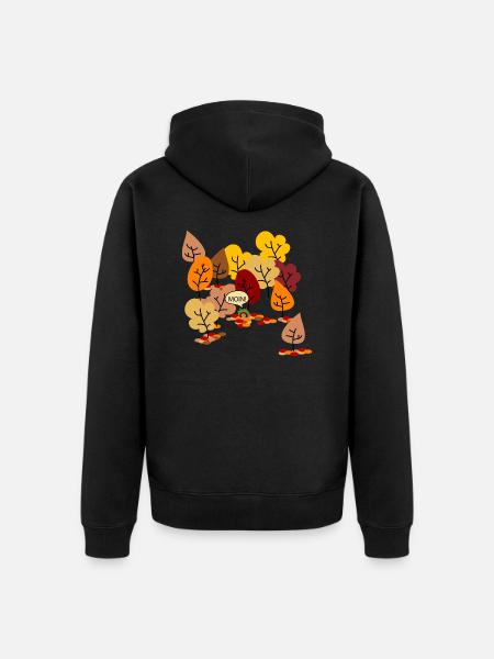 blithely - Unisex Premium Organic Zip Hoodie - black