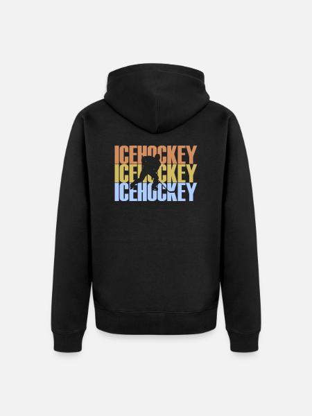 Eishockey - Unisex Premium Bio Zip Hoodie - Schwarz