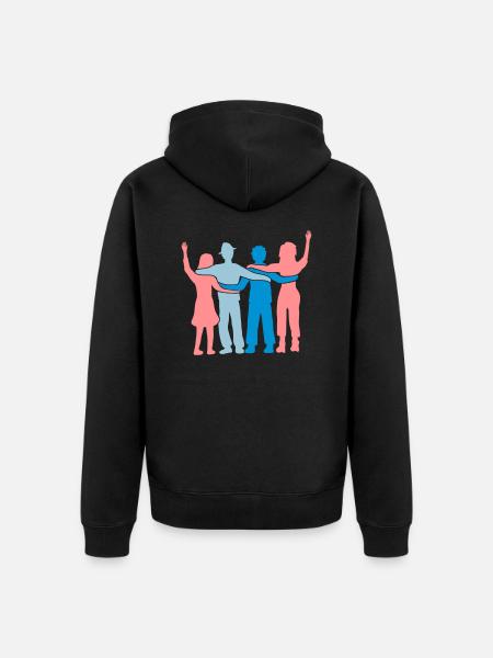 Amis Silhouette Équipe - Veste à capuche bio Premium Unisexe - noir